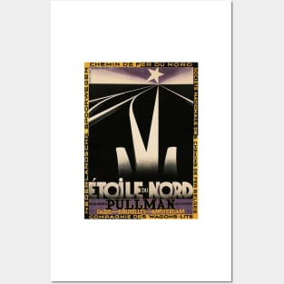 ETOILE DU NORD EXPRESS PULLMAN Paris Bruxelles Amsterdam Vintage Railway Posters and Art